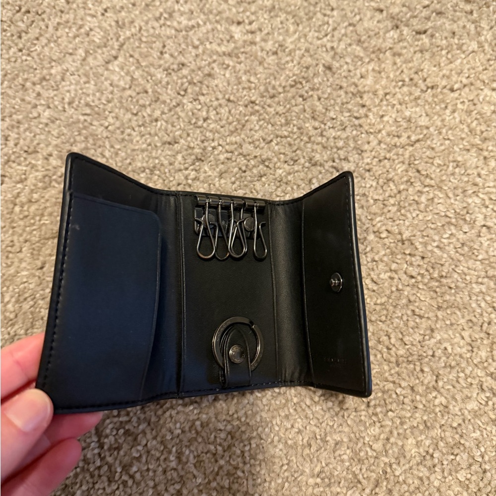 Coach Black Leather Key Holder - Picture 2 of 2